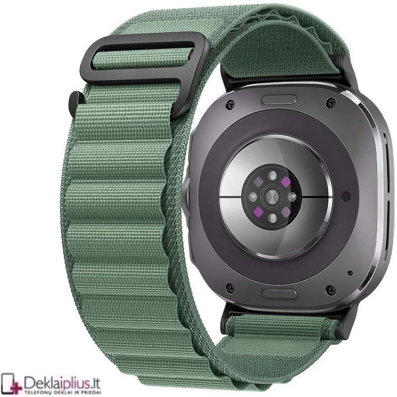 Nailono apyrankė laikrodžiui - žalios spalvos (Samsung Galaxy Ultra/Ultra 2 (47 mm) Nailono apyrankė laikrodžiui - žalios spalvos (Samsung Galaxy Ultra/Ultra 2 (47 mm)